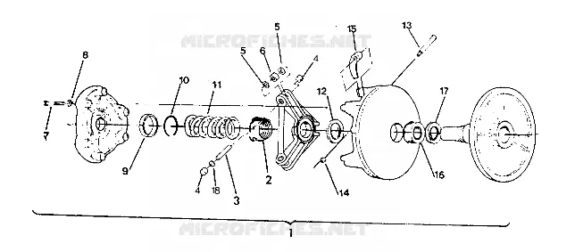 DRIVE CLUTCH ASM.  650 AND 650 SKS FROM SERIAL NUMBER 1825512 (4919261926012B)