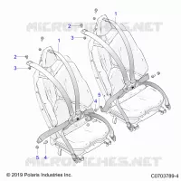 SEAT BELT MOUNTING, REAR, 6 POINT