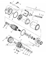 STARTING MOTOR SL 700 B974071, INTL. SL 700 I974071, SL 700 DELUXE B974072 (4940874087C013)