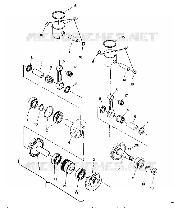 PISTON AND CRANKSHAFT 400 (4915411541037A)
