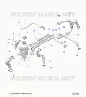 ENGINE, COOLANT BOTTLE AND HOSES