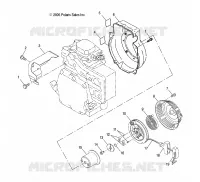 RECOIL STARTER AND BLOWER HOUSING