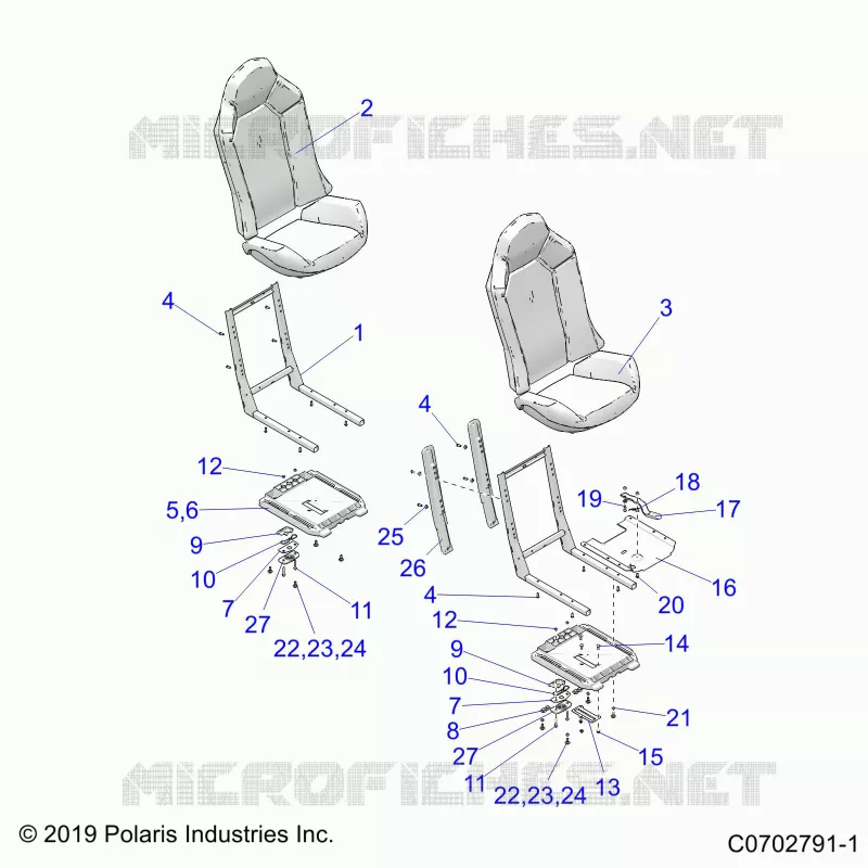 SEAT ASM. AND SLIDER