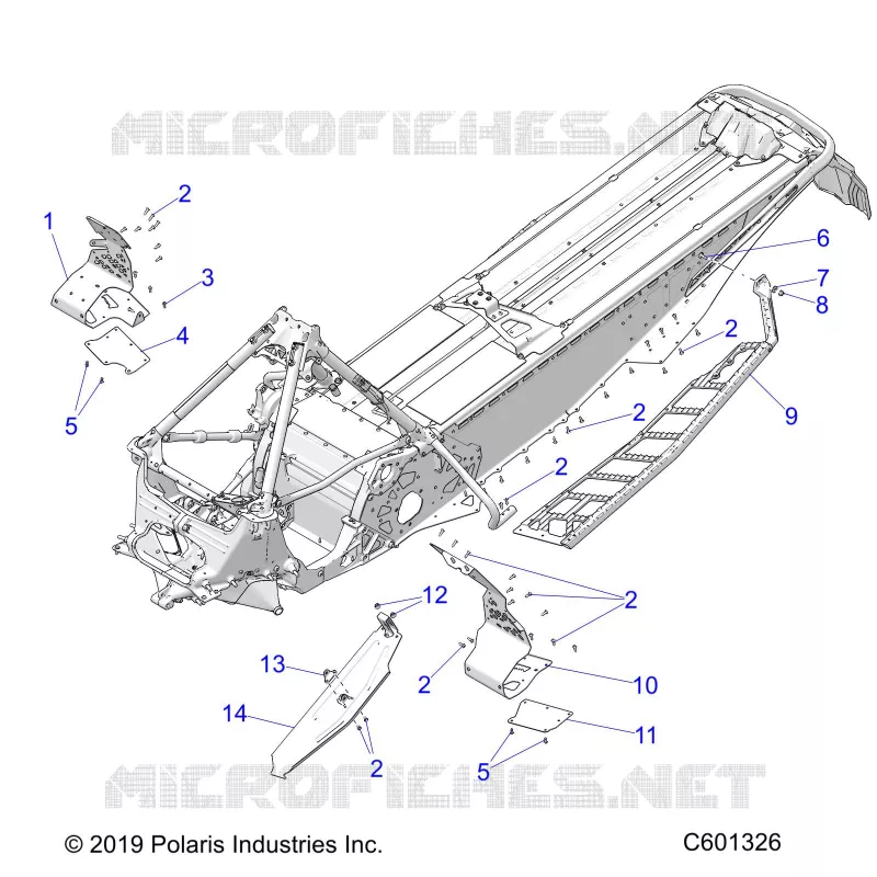 CHASSIS, CLUTCH GUARD/FOOTRESTS/RUNNING BOARDS