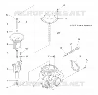 ENGINE, CARBURETOR UPPER
