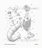 ENGINE, EXHAUST SYSTEM AND TURBO ASM.
