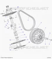 DRIVE TRAIN, SECONDARY CLUTCH