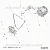 ENGINE, ENGINE, ALTERNATOR, FAN AND BELT- R19RRED4F1/N1/J1/SD4C1 (C700414)
