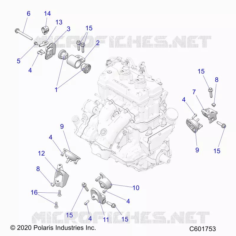 ENGINE, MOUNTING & LONG BLOCK