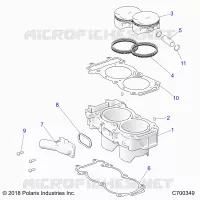 CYLINDER AND PISTON