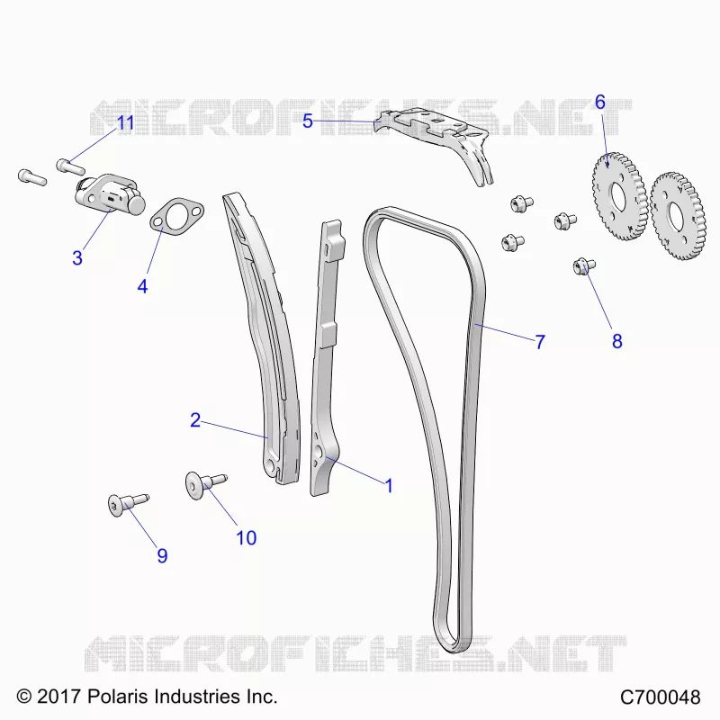 CAM CHAIN AND TENSIONER