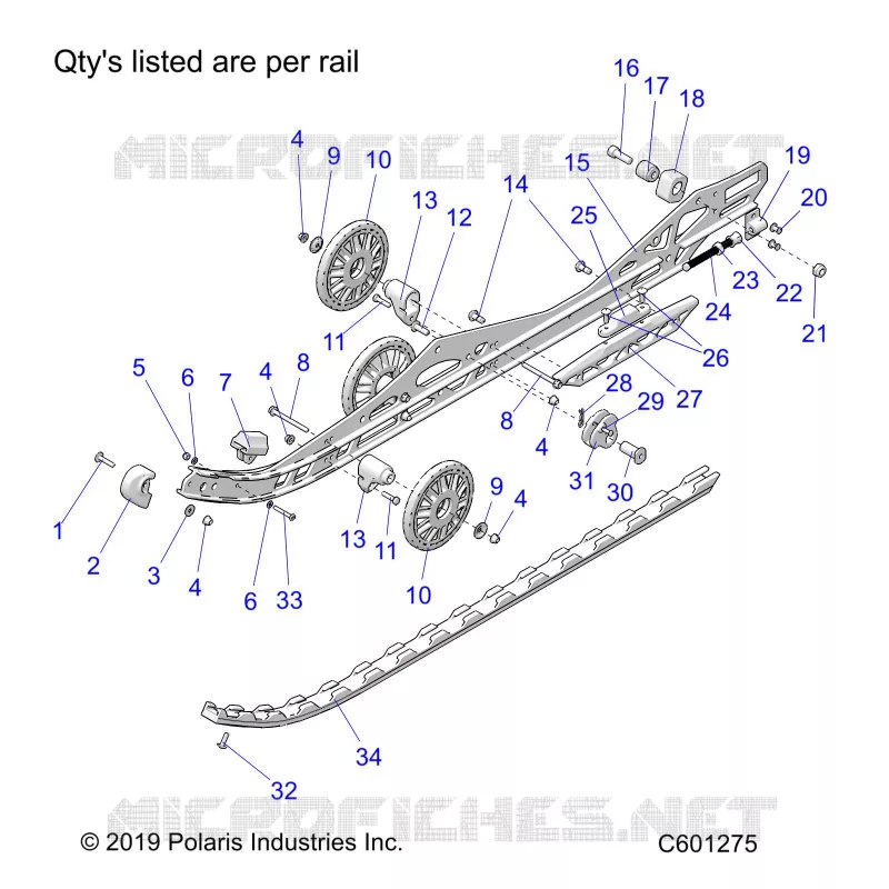 SUSPENSION, RAIL, LH/RH