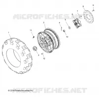 WHEELS, FRONT TIRE AND BRAKE DISC