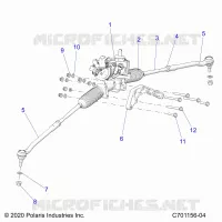 STEERING GEAR BOX W/EPS AND RELATED