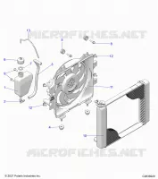ENGINE, COOLING SYSTEM, RADIATOR, FAN & OVERFLOW BOTTLE