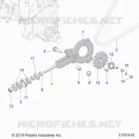 DRIVE TRAIN, CHAIN TENSIONER AND SPROCKET