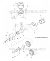ENGINE, CRANKSHAFT AND PISTON