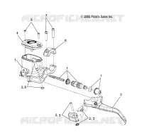 FRONT BRAKE BRAKE LEVER AND MASTER CYLINDER
