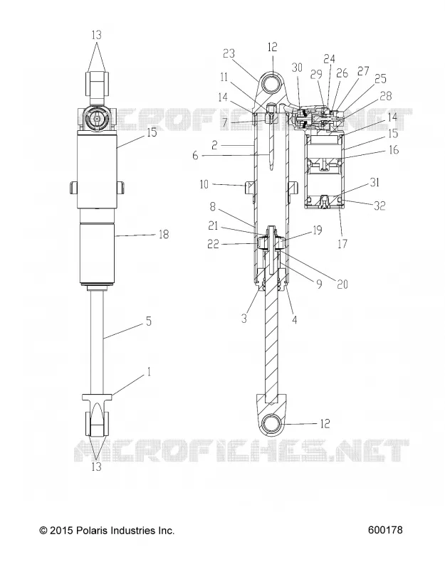 SUSPENSION, REAR SHOCK TRACK, HI LO ADJ., SNOW CHECK (7044383)