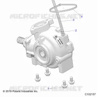 DRIVE TRAIN, GEARCASE MOUNTING, FRONT
