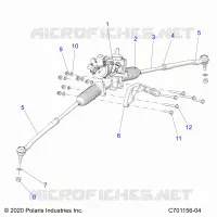 STEERING GEAR BOX W/EPS AND RELATED
