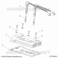 ENGINE, VALVE COVER, SPARKPLUGS AND WIRES