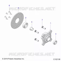 WHEELS, FRONT HUB AND BRAKE DISK