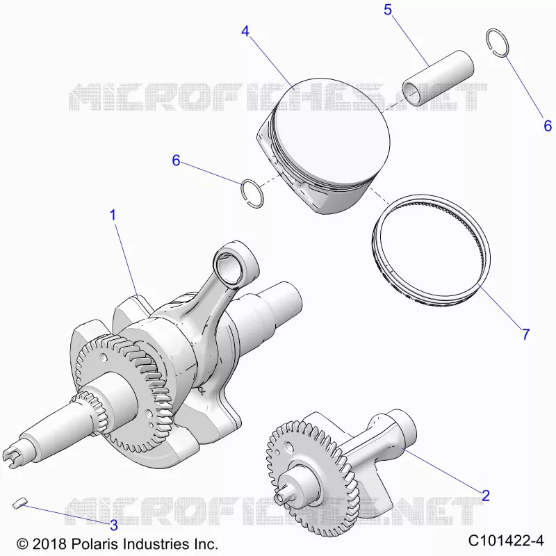 ENGINE, CRANKSHAFT, PISTON AND BALANCE SHAFT
