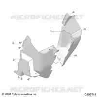 BODY, FRONT MUD GUARDS