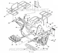 BUMPER / RACKS MOUNTING 4X4 300 W958130 (4930183018A008)