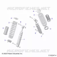 REAR SUSPENSION SHOCKS AND MOUNTING