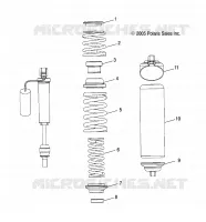REAR SHOCK TRACK/SPRING ASSEMBLY