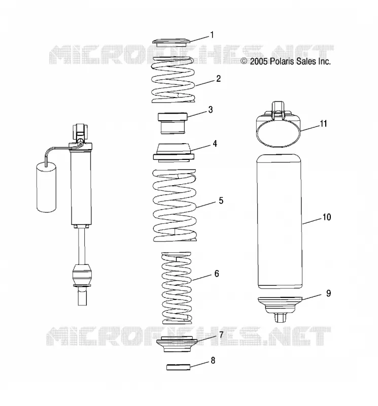 REAR SHOCK TRACK/SPRING ASSEMBLY
