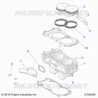 CYLINDER AND PISTON