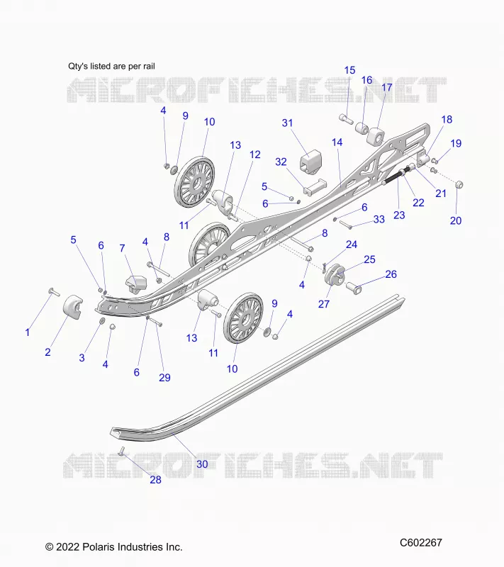 SUSPENSION, RAIL BEAM LH/RH