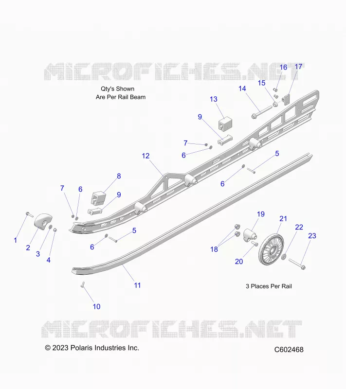 SUSPENSION, RAIL, LH/RH