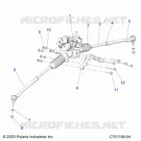 STEERING GEAR BOX W/EPS AND RELATED
