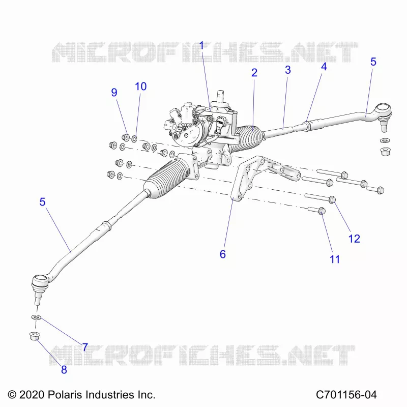 STEERING GEAR BOX W/EPS AND RELATED