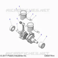 ENGINE, PISTON AND CRANKSHAFT