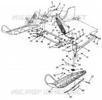 FRONT SUSPENSION AND SKI WIDETRAK LX 0982065 AND EUROPEAN WIDETRAK LX E9820 (4943884388B001)