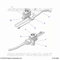 FRONT BRAKE BRAKE LEVER AND MASTER CYLINDER