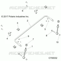 FRONT SUSPENSION STABILIZER BAR- R19RRE99F1/FC/SC1/SCC/SFC/F1/SJ1/PCC/PFC (C700032)