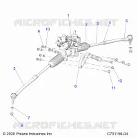 STEERING GEAR BOX W/EPS AND RELATED