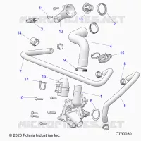 ENGINE, WATERPUMP AND BYPASS
