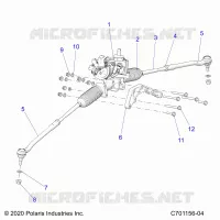 STEERING GEAR BOX W/EPS AND RELATED