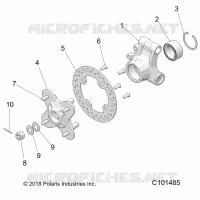 REAR SUSPENSION HUB AND BEARING CARRIER