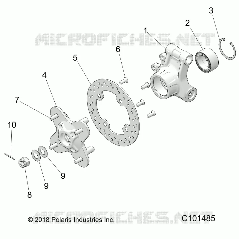 REAR SUSPENSION HUB AND BEARING CARRIER