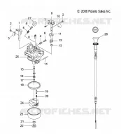 ENGINE, CARBURETOR AND CHOKE CABLE