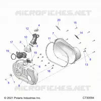 DRIVE TRAIN, CLUTCH COVER AND DUCTING