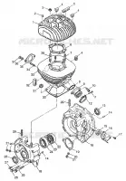 CRANKCASE AND CYLINDER XPLORER 300 W97CC28C (4939813981C013)